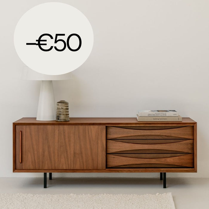 Mueble TV con cajones - Oskar - Nogal - 140 cm