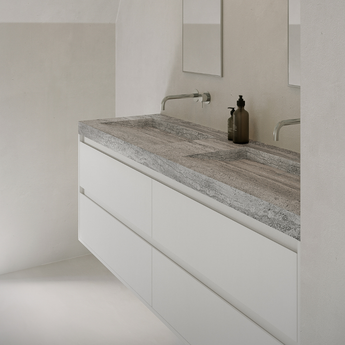 Witte badkamermeubel hout - ANN - Wit - 150 cm