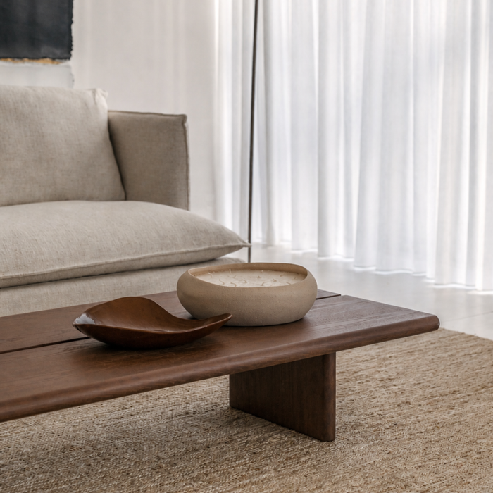 Salontafel Arlen - Donkerwalnoot kleur - Essenhout - 160 cm
