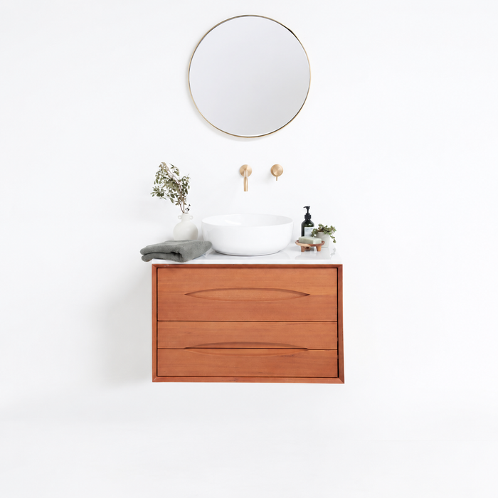 Mueble de baño Bill Teca - Alexis II - Placa superior de mármol blanco