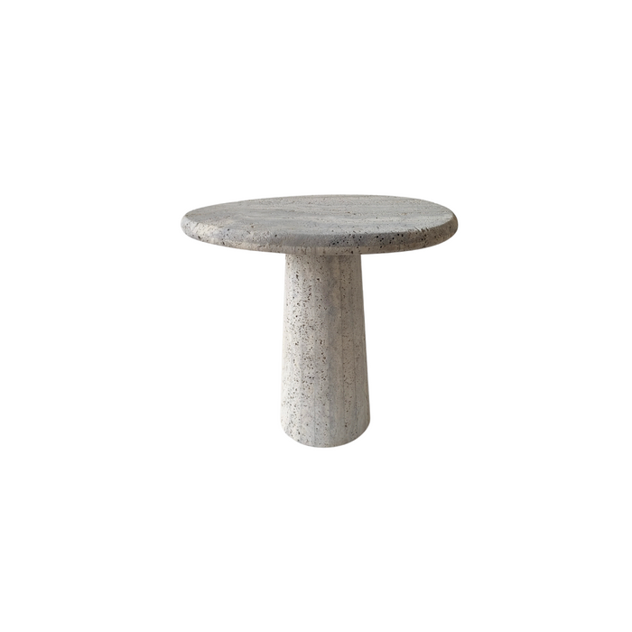Bijzettafel Reef B52 D44 H47- Grijs zandsteen - Ronde rand - Ongevuld