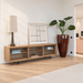 Dressoir Sanchez eik glazen deuren 220 cm – warme belichting en zachte raamschaduw