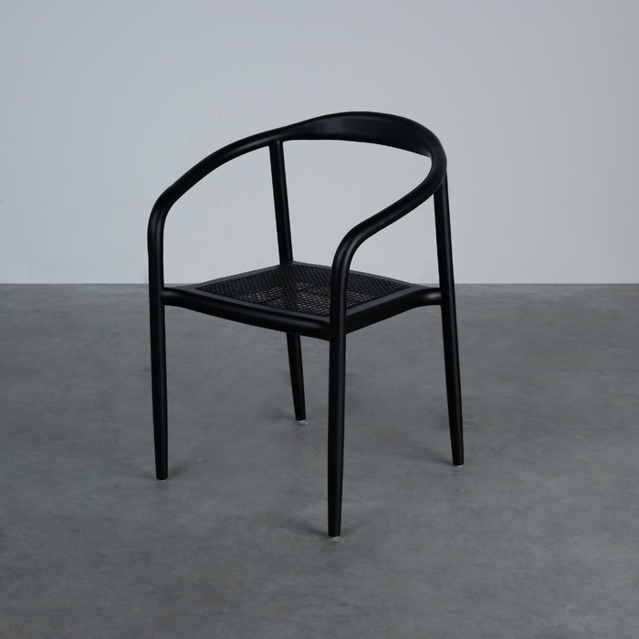 Relax chair Dubbo - Black/Natural Rattan