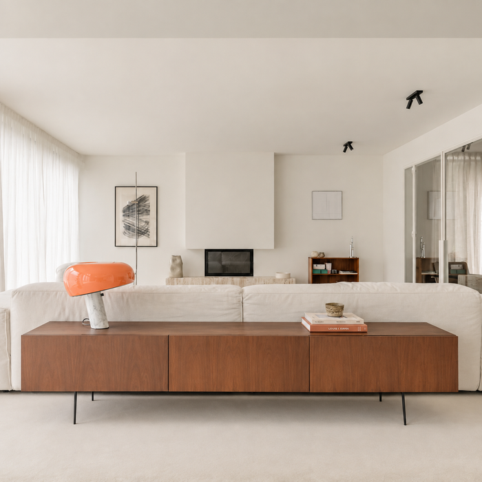 TV meubel - Duinkerke - Walnoot - 220 cm