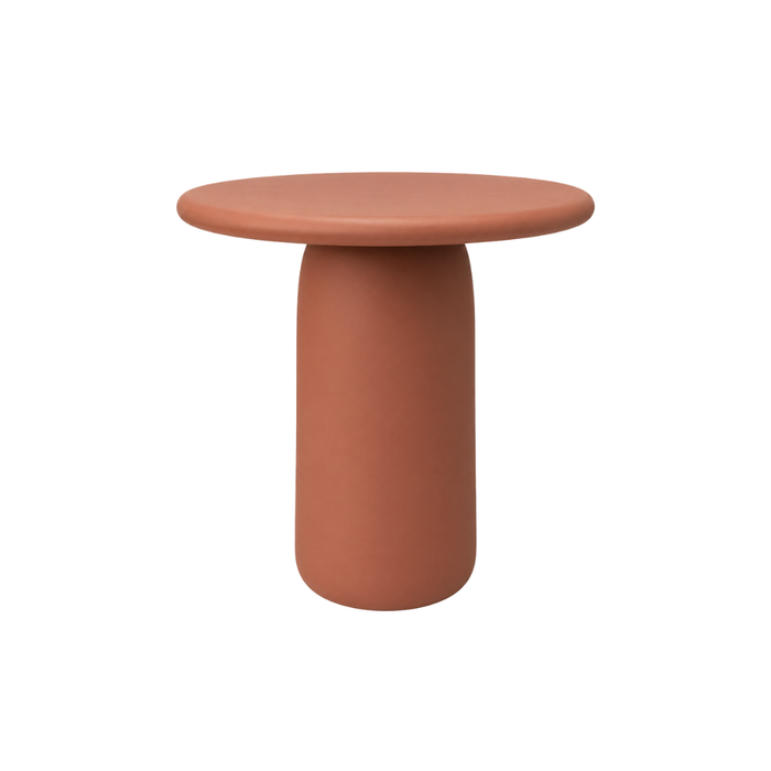 Buiten salontafel Eze -  D50 H50 - Terracotta bruin - Polycomposiet