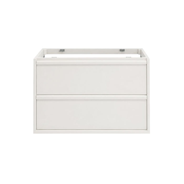 Mueble de baño con dos cajones - Fien - Blanco - Madera lacada - 80 cm