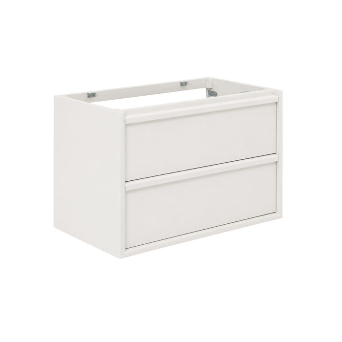 Mueble de baño con dos cajones - Fien - Blanco - Madera lacada - 80 cm