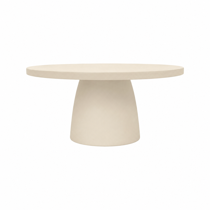 Mesa de centro exterior - Gordes - B80 D80 H35 - Latte - Policompuesto
