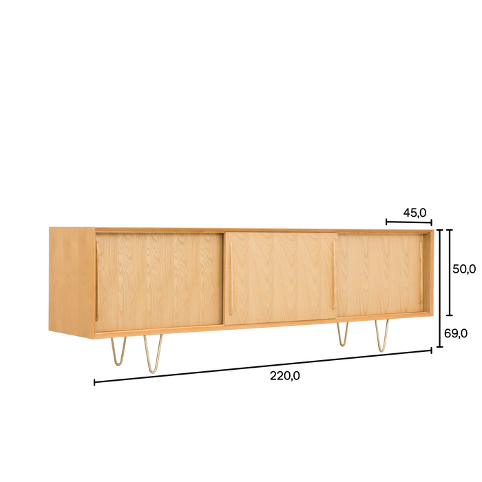Skandinavisches Sideboard – Eiche – Oskar – 220 cm