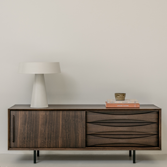 Vintage TV-dressoir met lades - 140 cm - Oskar - Smokehout