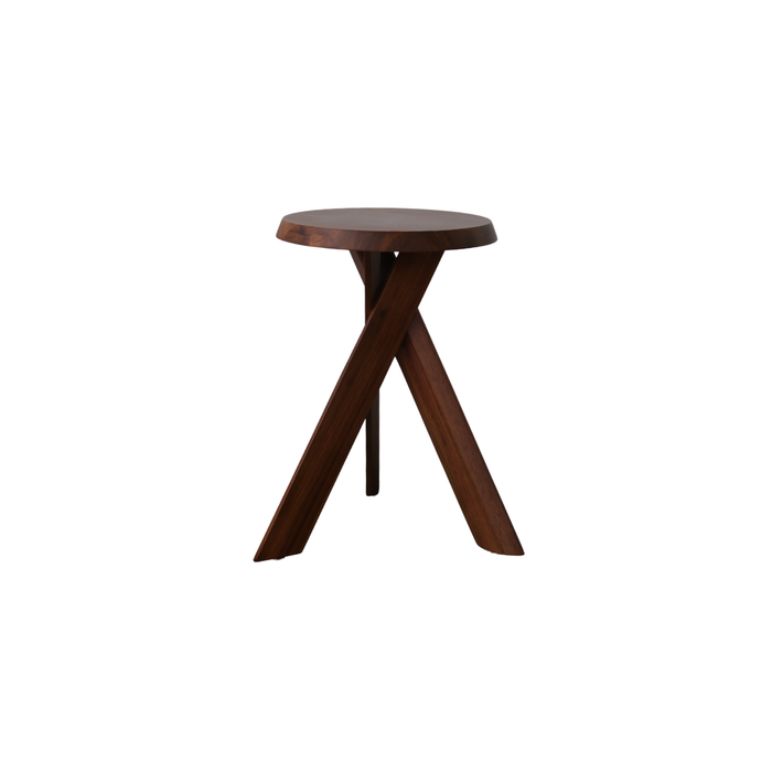 Mesa auxiliar Pannes - Madera de acacia - Color madera ahumada