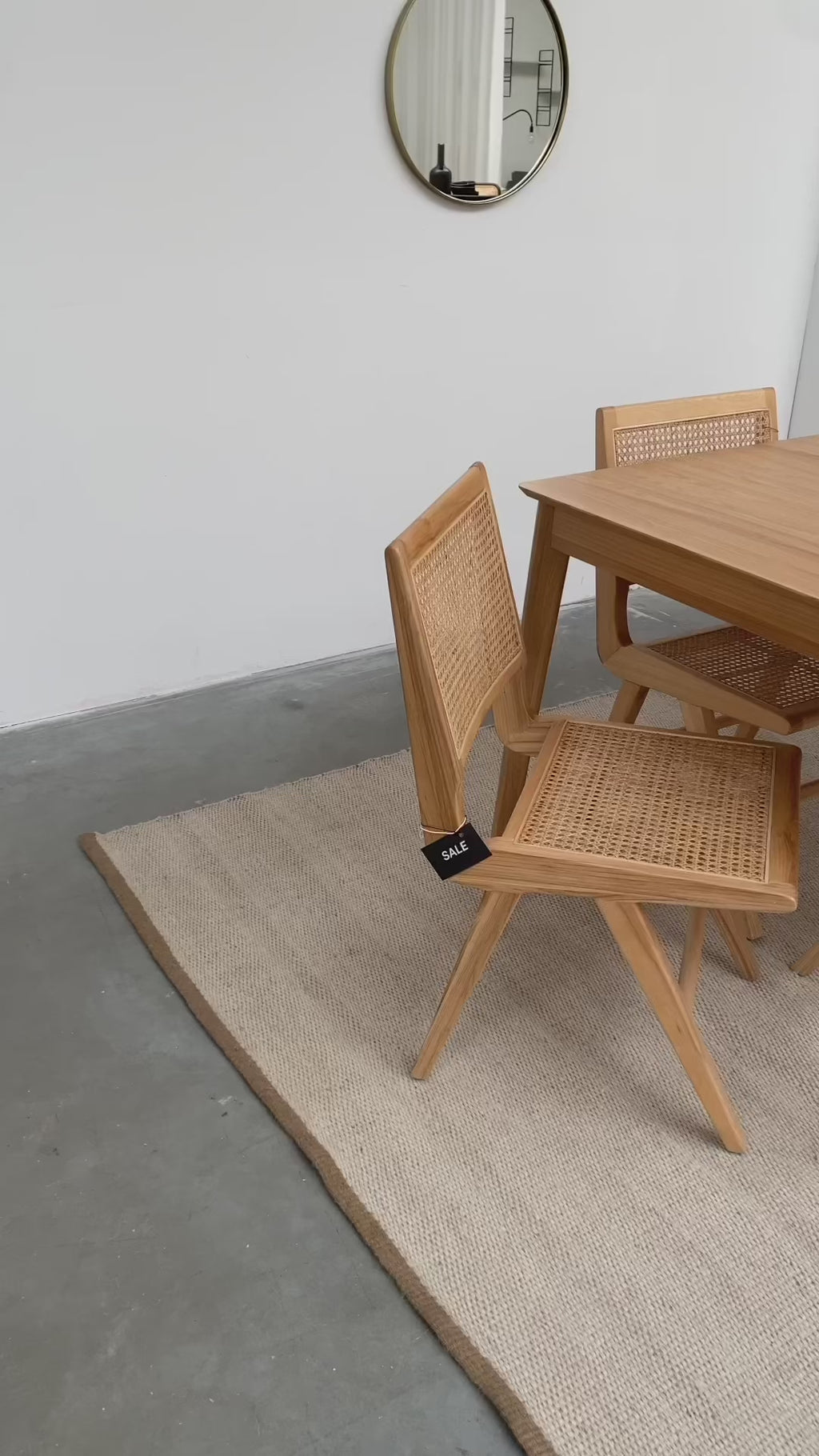 Rattan Dining chair - Oak - Ruben — Furnified