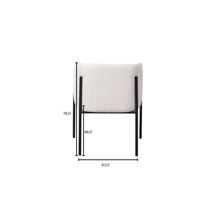 Royan - Dining room chair - White Bouclé