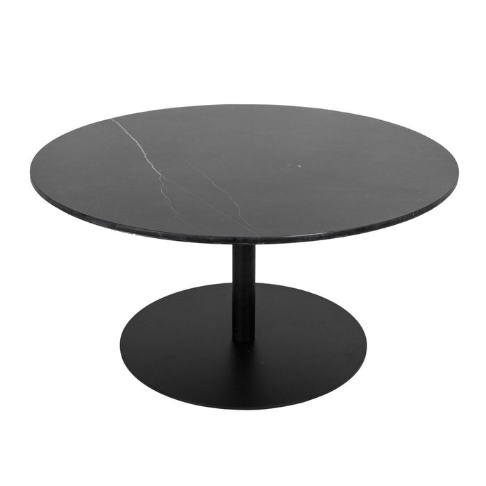 Jake Coffee Table - Black Ceramic - Ø70×35cm - Black