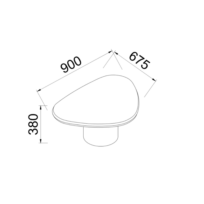 Coffee table Tille - 90 cm - StoneSkin - Latte