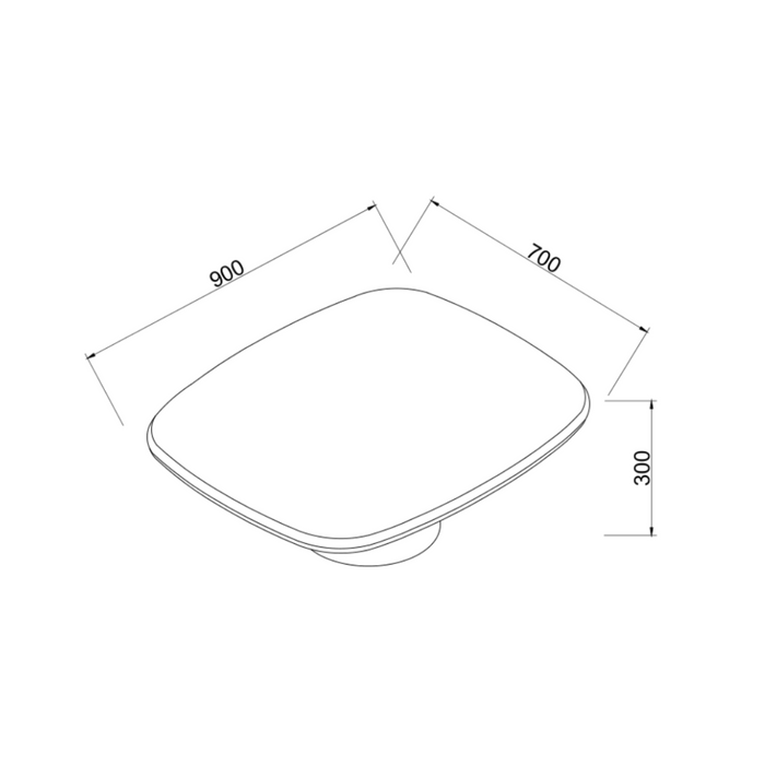 Table basse Mouzon - 90 cm - Latte StoneSkin