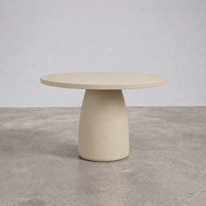 Ronde eettafel voor buiten - Uzé - D120 H75 - Dune - Polycomposiet