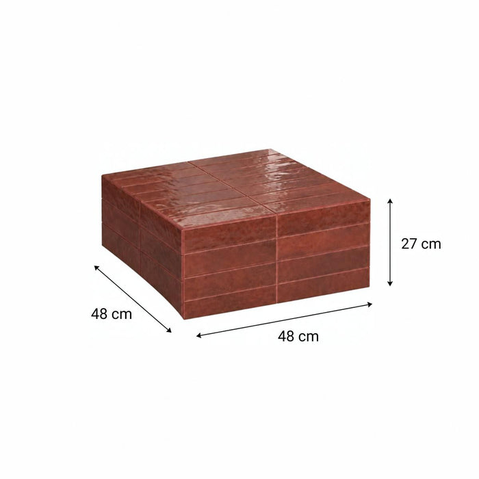 Salontafel Vence - Cinnamon kleur - Tegels - Laag - 27 cm