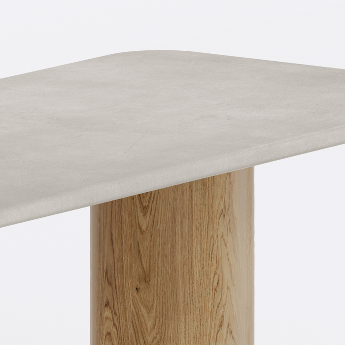 Dining table Vesper - MicroSkin - 240 cm - Oak base