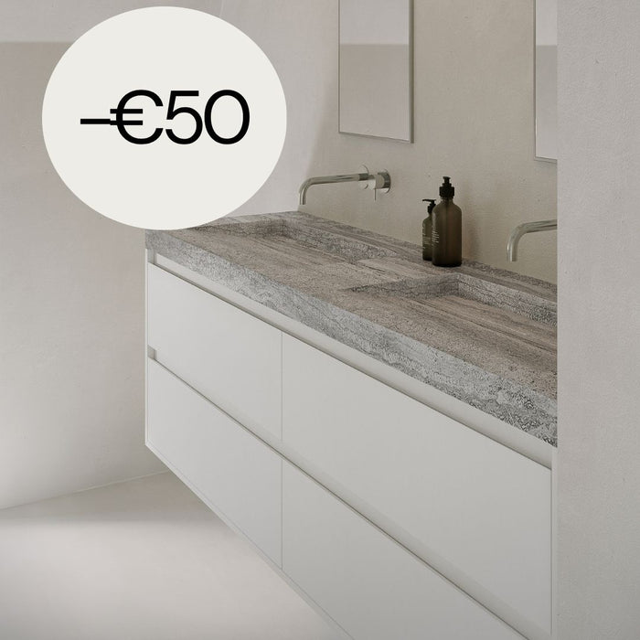 Mueble de baño blanco de madera - ANN - Blanco - 150 cm