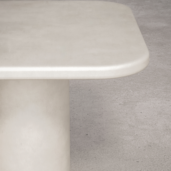 Outdoor rechteckiger Esstisch mit runden Beinen - Yonu - B 300 x T 110 x H 75 cm - Latte - Polykomposit