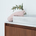 Korte walnoot badkamerset Ann - George wit marmeren wastafel - Wit marmeren bovenplaat - 150 cm