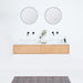 Eiken badkamerset Ann kort - 150 cm - Wit Marmer - Met badkamerkast en wastafels