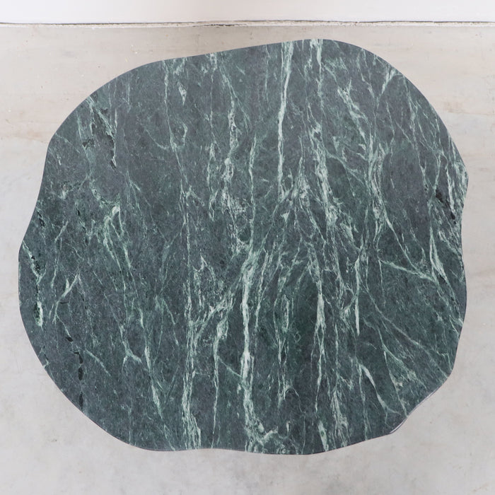 Table d'Appoint Delphine - Marbre Vert/Noir - 60x60x35cm