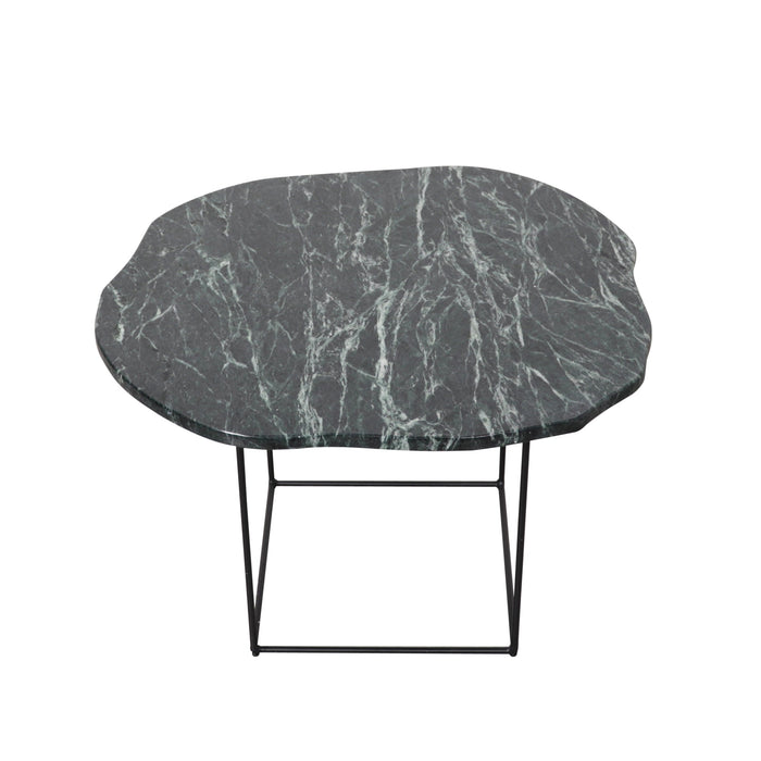 Table d'Appoint Delphine - Marbre Vert/Noir - 60x60x35cm