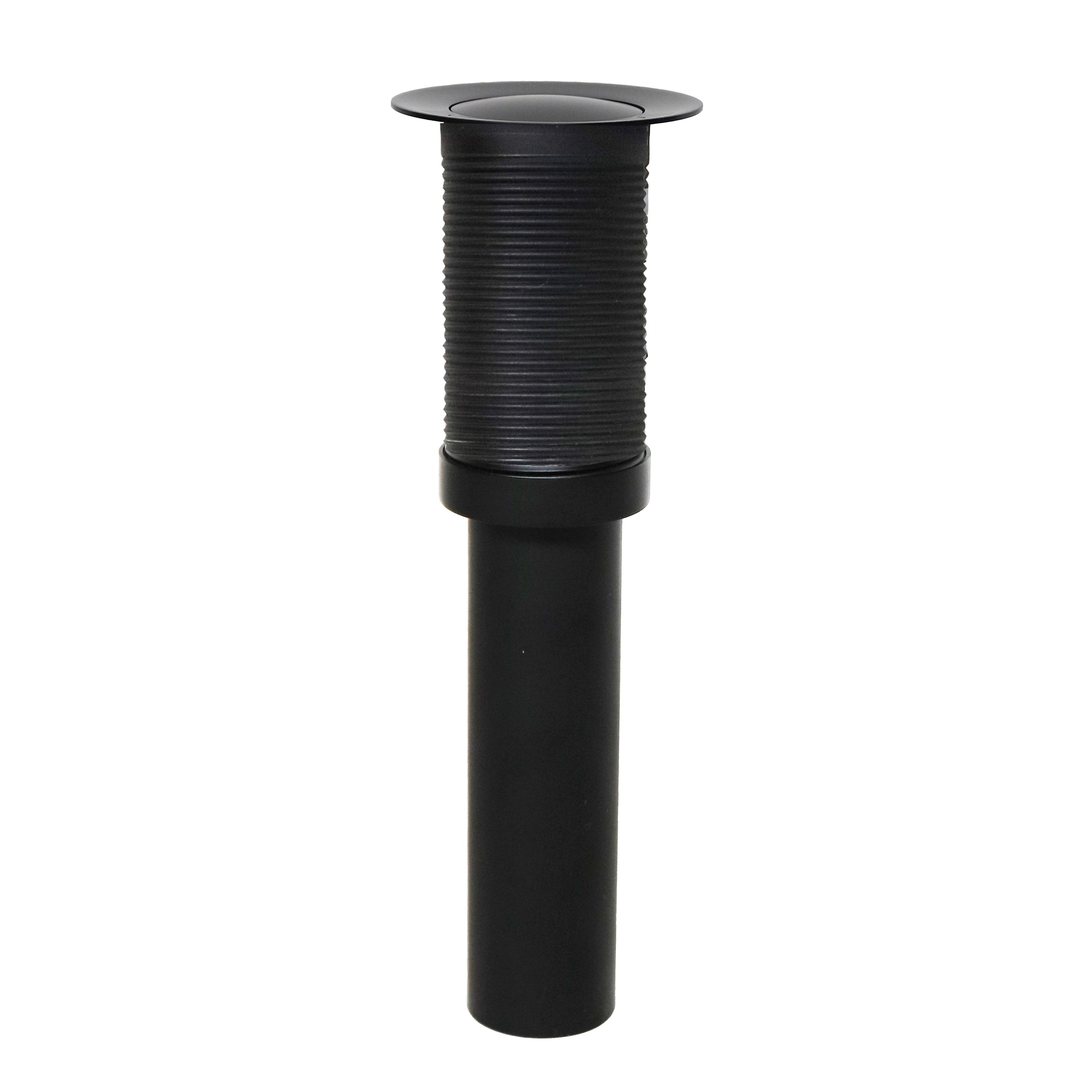 Bottom valve Black with Overflow — Furnified