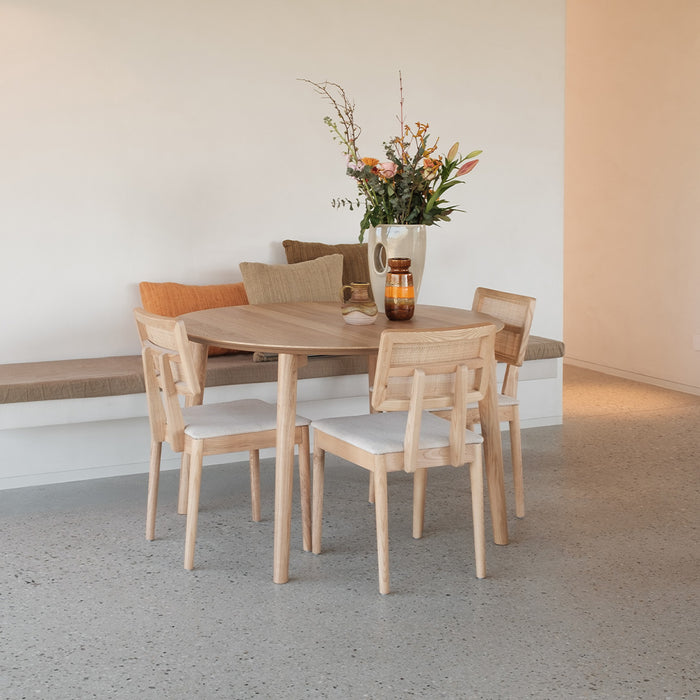 Table de repas Foster - Extensible - Rond/ovale - Chêne - 120/200 cm