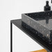 Geoffrey industriële badkamerkast - Zwart Terrazzo wastafel met plaat - 2 leggers