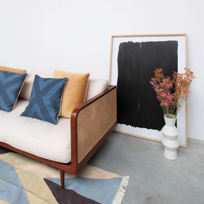 Moderne Wanddecoratie in Wit Zwart Canvas Furnified