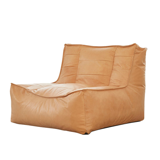 Leather Beanbag - Bill - Cognac Leather — Furnified