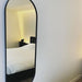 Ovalen Zwarte Spiegel 140x50cm