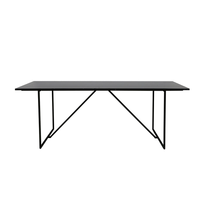 Mesa de comedor rectangular - Lisa - Mármol negro - 210cm