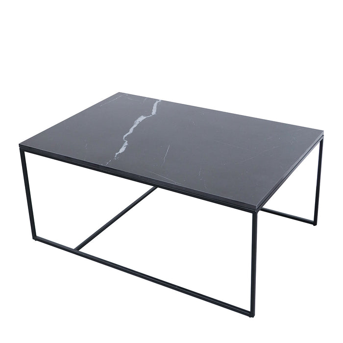 Rechthoekige salontafel Miles Zwart Keramiek 90cm