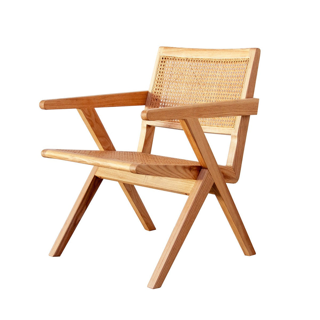 Retro Relax chair - Oak/Wicker - Ruben — Furnified