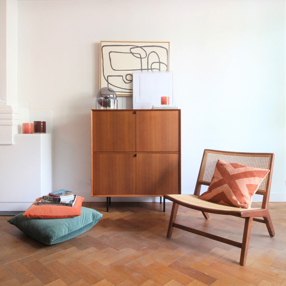 Rieten Fauteuil - Flora - Walnoot — Furnified