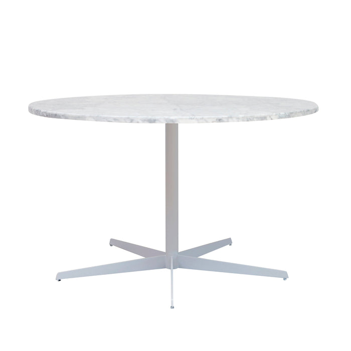 Runder Esstisch mit Marmorplatte – Carrara-Weiß – Ø125 cm