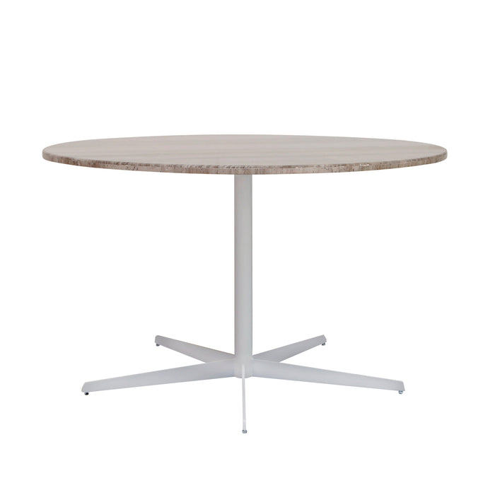 Rundt spisebord med Marmorplade - Beige marmor - Ø125cm