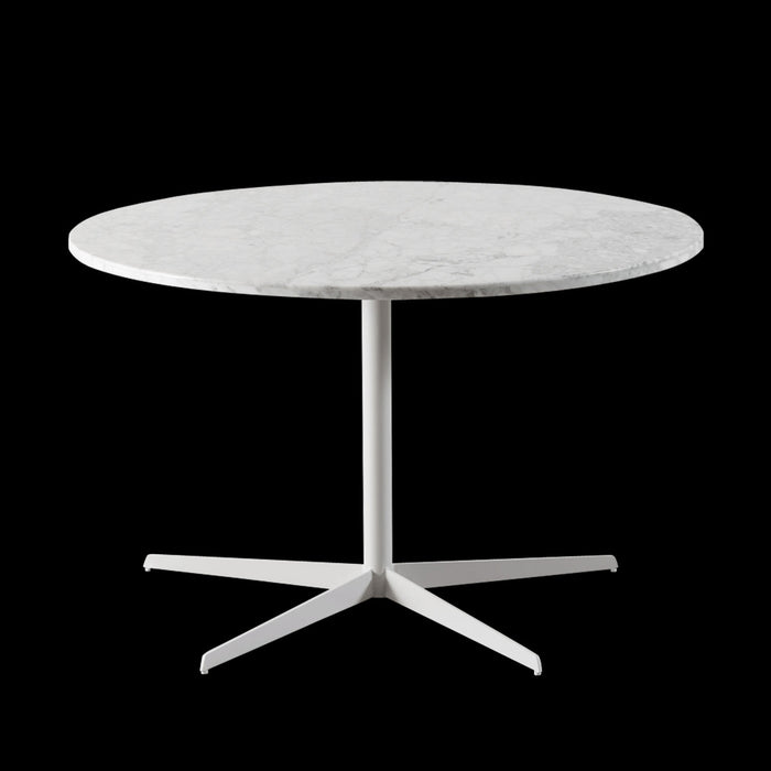 Runder Esstisch mit Marmorplatte – Carrara-Weiß – Ø125 cm