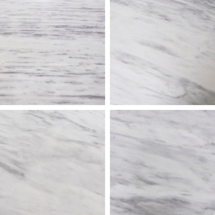 Runder Esstisch mit Marmorplatte – Harris – Griechisches Weiß – Ø125 cm