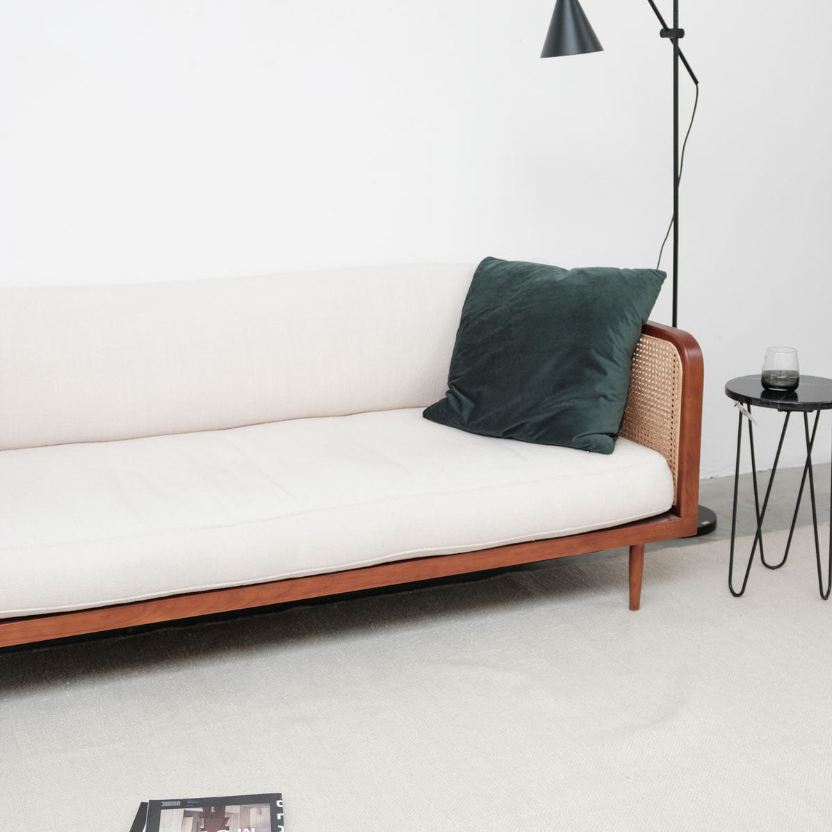 Sofa - Milan - Rattan - Walnut — Furnified