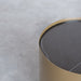 Zwarte Ronde Marmeren Salontafel met goud Robuust 40cm
