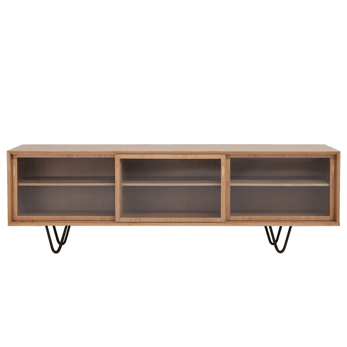 Industriële dressoir met 2 deuren en 2 laden - Rustieke woonkamer meubels (grijs Industriële dressoir met 2 deuren en 2 laden - Rustieke woonkamer meubels (grijs