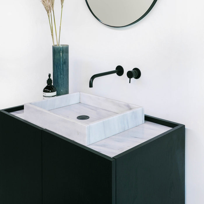 Stijlvol zwart eiken badkamermeubel Felix - Scandinavisch design - 80 cm