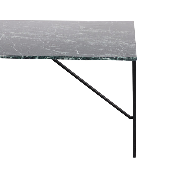 Table à manger droite en marbre - Sophia - Marbre vert - 180 cm