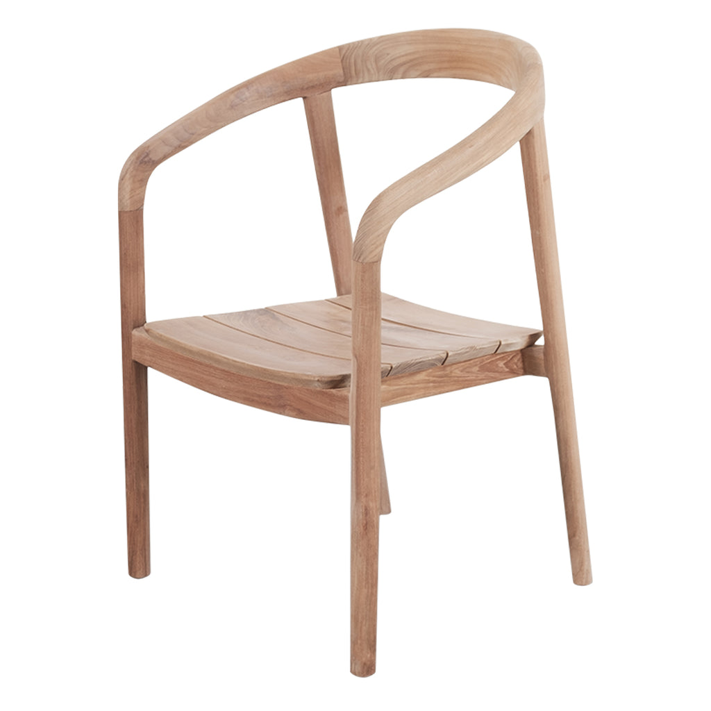 Vic stackable garden chair - Teak — Furnified