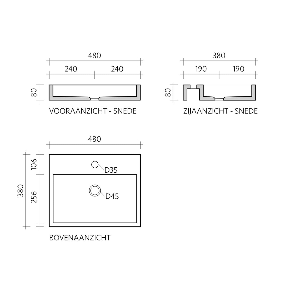 George Marble George marble washbasin with tap hole - Green Terrazzo — Furnified